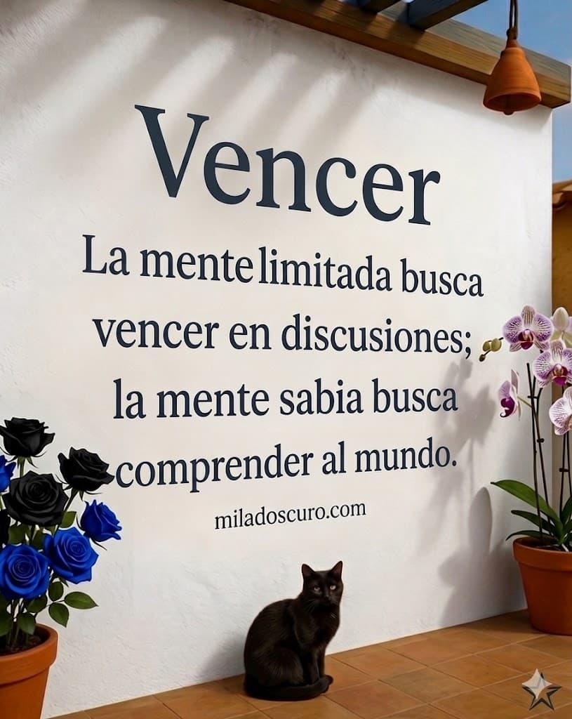 La mente limitada busca vencer en discusiones; la mente sabia busca comprender al mundo.